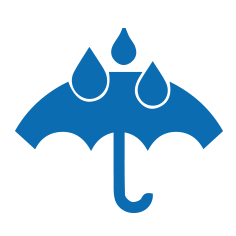 Rain & storm protected logo