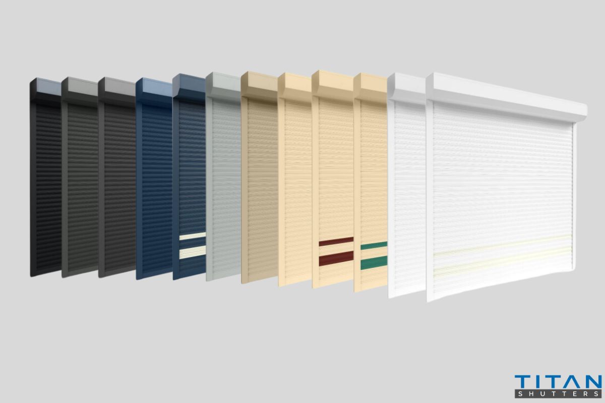 Titan Shutters factory coated colour shutters