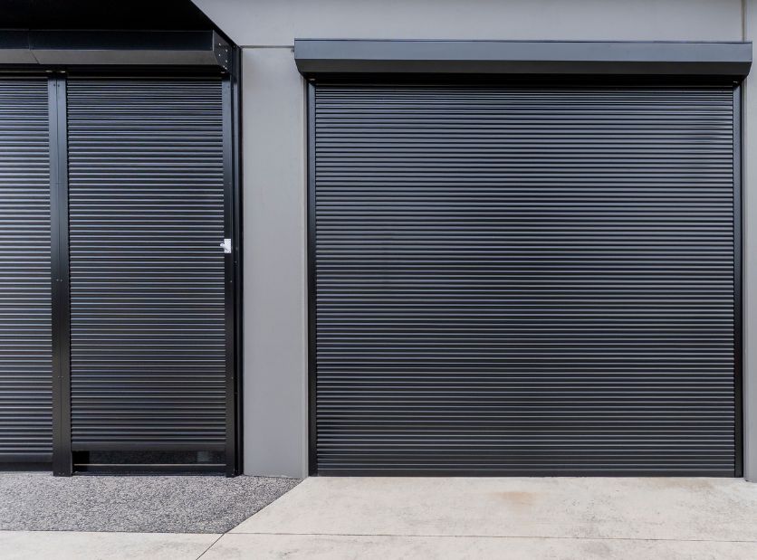 Black AluShield Commercial Roller Shutters