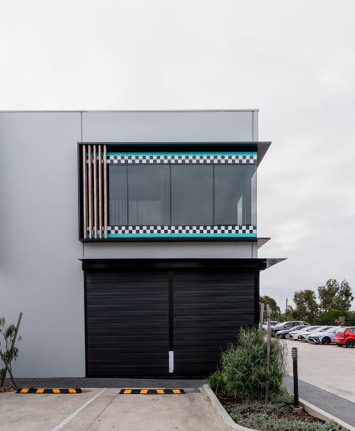 Black AluShield Commercial Roller Shutters